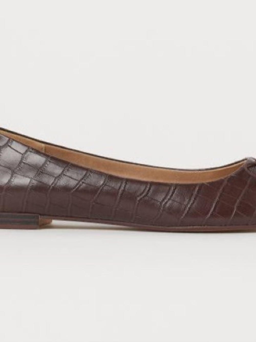 H&M crocodile-patterned ballet flats size 8.5